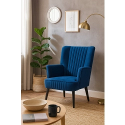 Fotel WYPOCZYNKOWY GRANATOWY / NIEBIESKI